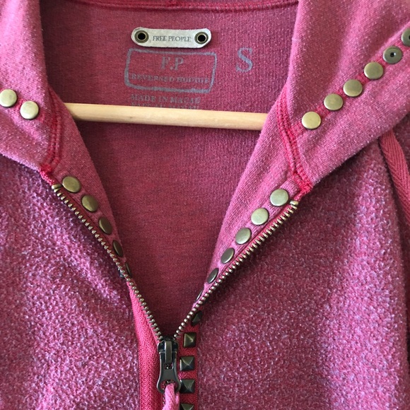 Free People Studded Inside Out Hoodie S - Picture 3 of 4
